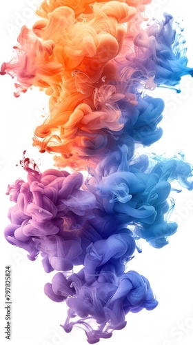 Colorful smoke with gradient colors