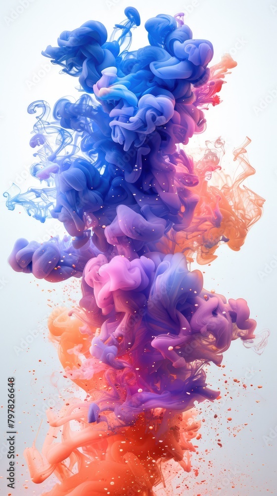 Fototapeta premium Colorful smoke with gradient colors