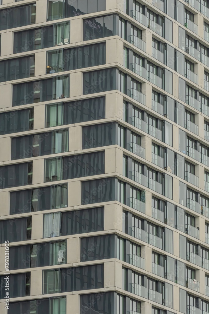 Partial view of the ultra-modern Dutch office towers