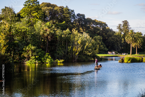 Small boat on Yarra river in Melbourne