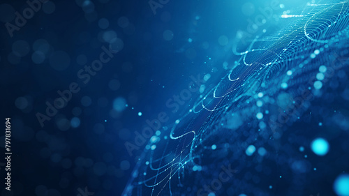 Hi-tech digital and information motion graphics abstract background blue color. Technology background. 