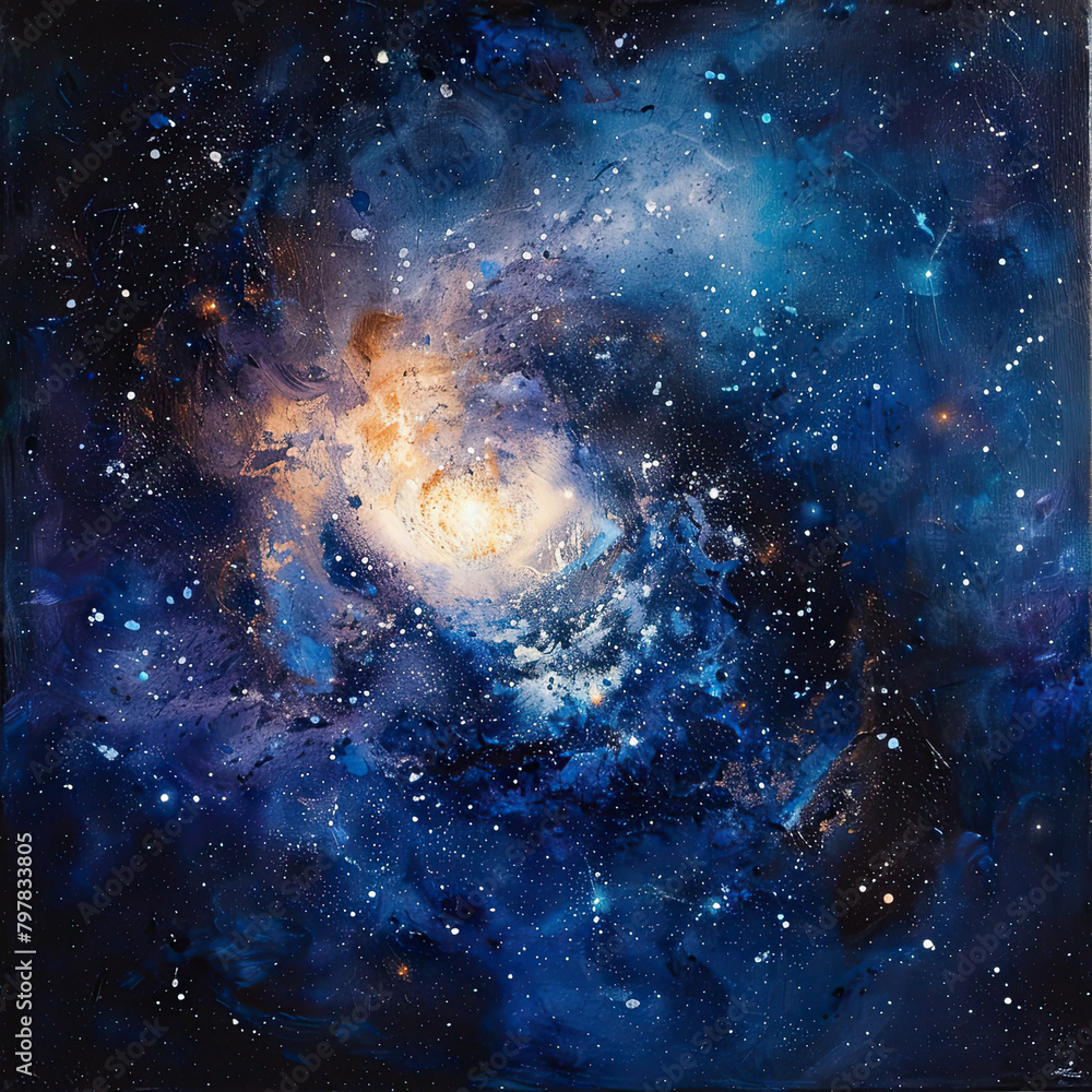 Obraz premium Stellar Oils Celestial Galaxies