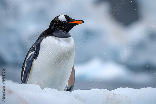 Charming Gentoo Penguin  Antarctic Majesty