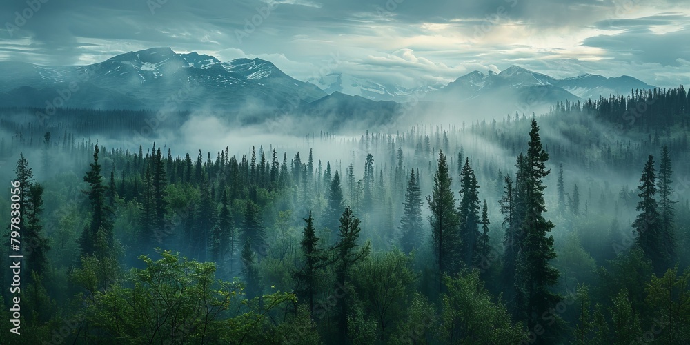 Breathtaking mountains landscape of Alaska Breathtaking mountains landscape of Alaska
