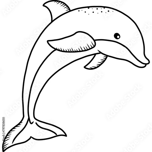 Dolphin cartoon coloring