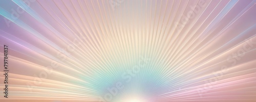 Holographic light beige and purple abstract pastel colors backdrop. Gradient neon colors with rainbow foil effect in trends 80s and 90s