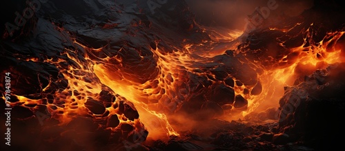 Fire and Flames in the Dark Background