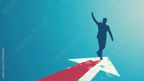Businessman on Rising Arrow