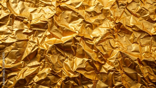 Elegant Texture, Crumpled Gold Background