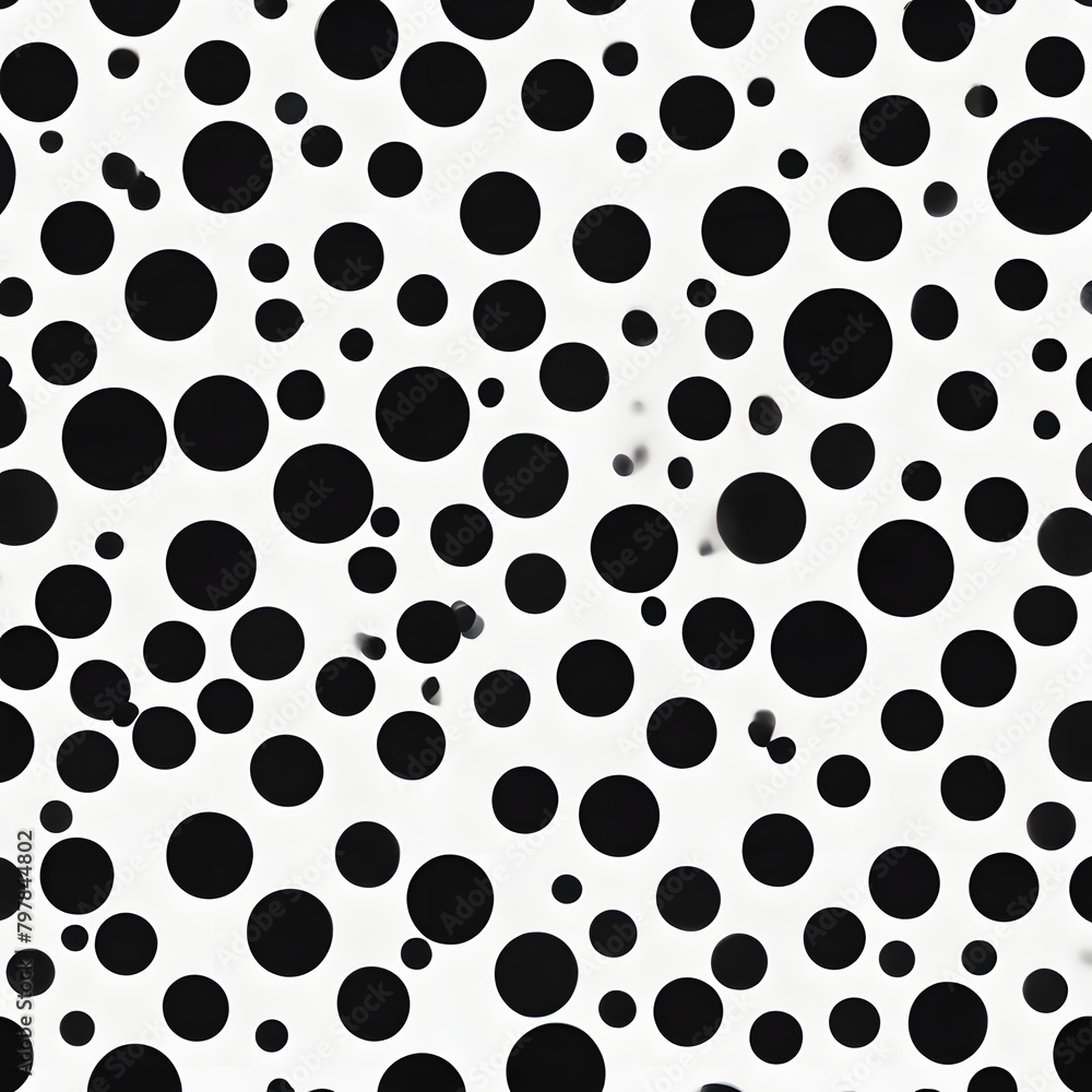 Monochrome Polka Dots Pattern - Simple Retro Background Monochrome Polka Dots Pattern - Simple Retro Background