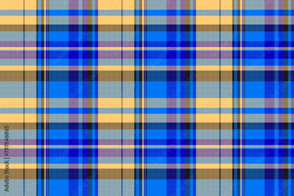 Obraz premium Background vector fabric of textile tartan plaid with a texture seamless check pattern.