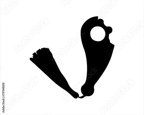 Tasbeeh counter silhouette icon logo vector illustration isolated on white background