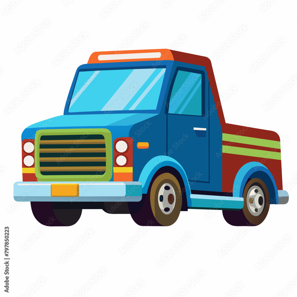 Truck. Vector illustration on white background