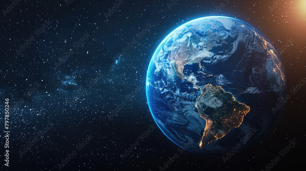 The Earth in space. The Earth in space.