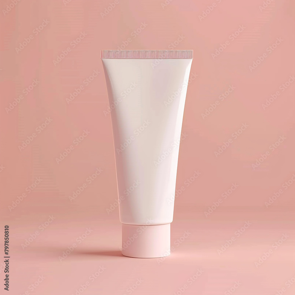 white skincare tube and lotion packing on attractive background generated by AI white skincare tube and lotion packing on attractive background generated by AI