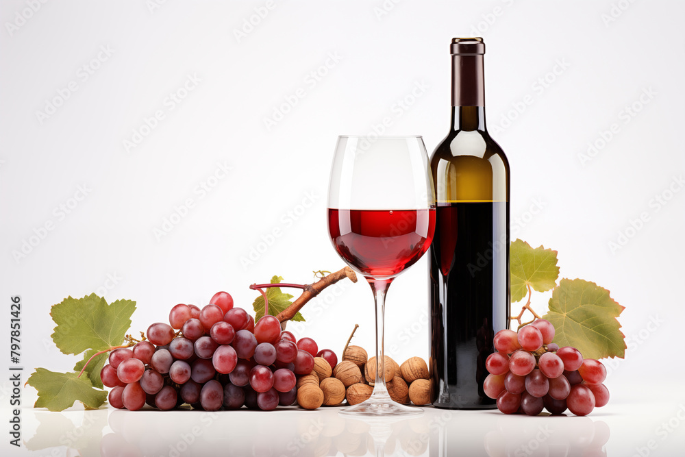 Obraz premium wine bottle over isolated white background