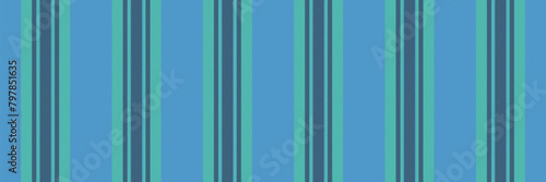 Template lines fabric pattern, present texture background textile. British vertical vector seamless stripe in cyan and green colors.