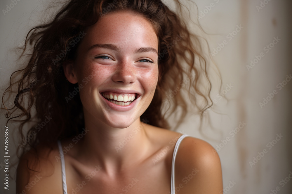 Young pretty brunette girl at indoors Young pretty brunette girl at indoors