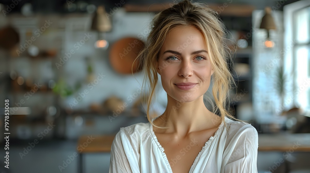 Sophisticated and Inviting: Middle-Aged Woman in Professional Environment Sophisticated and Inviting: Middle-Aged Woman in Professional Environment