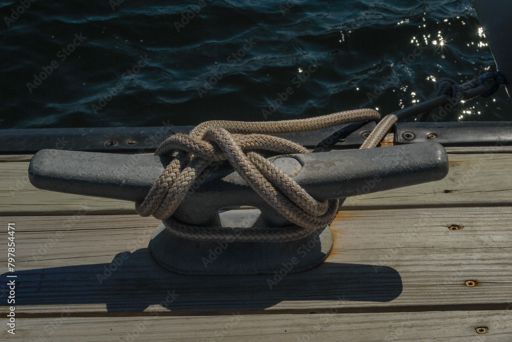 Fototapeta premium Tie-down on Dock