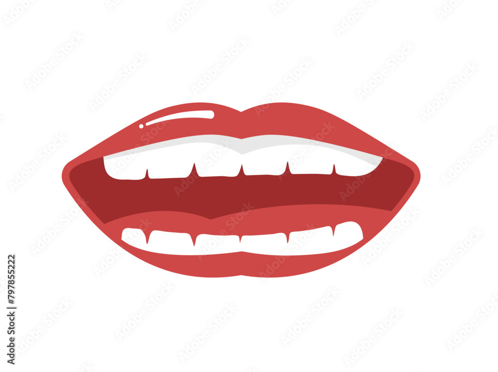 PNG, Smile with teeth, tongue sticking out, surprised. Funny cartoon mouths set with different expressions. Various open mouth options with lips, tongue and teeth. Cartoon vector illustration
