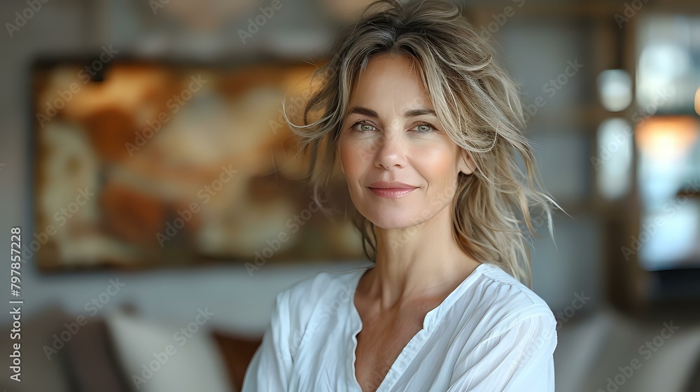 Fototapeta premium Warm and Friendly Professional: Modern Elegance in Business