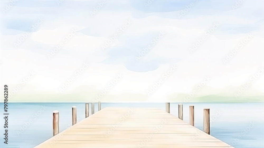 empty wooden pier on lake