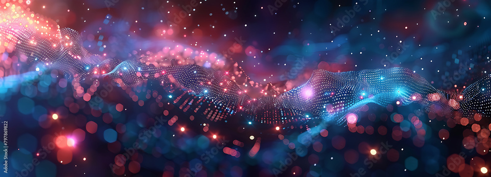 Digital background for tech, AI, data, audio, graphics Digital background for tech, AI, data, audio, graphics