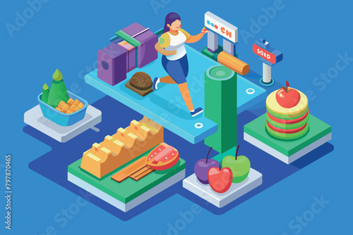 healthy lifestyle concept. Selection of a dietary calendar. strict food intake
