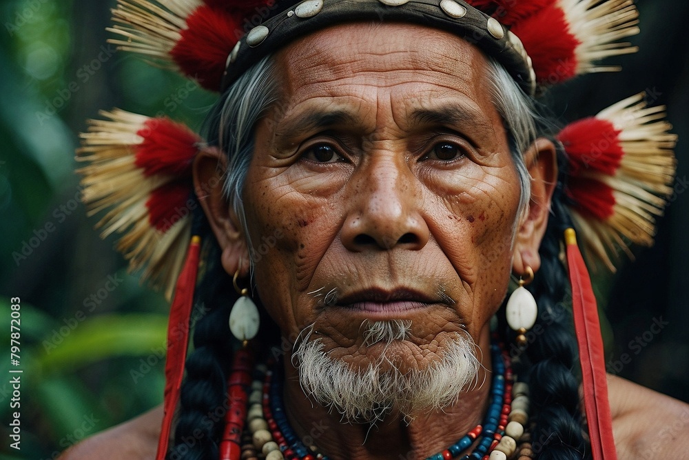 Portrait of a Native Tribesman