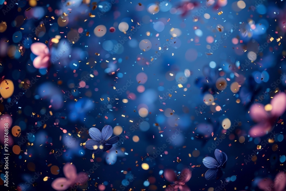 This ethereal image captures the magic of tiny butterflies dancing in a mesmerizing array of colorful sparkles and bokeh lights This ethereal image captures the magic of tiny butterflies dancing in a mesmerizing array of colorful sparkles and bokeh lights