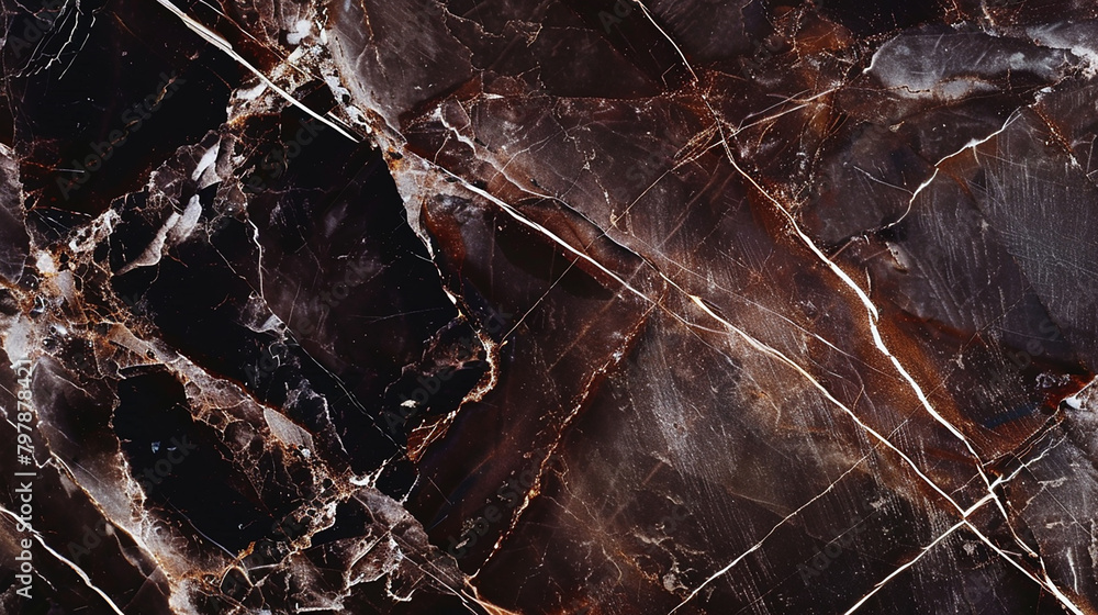Espresso-colored marble with rich, deep hues, reminiscent of fine coffee.