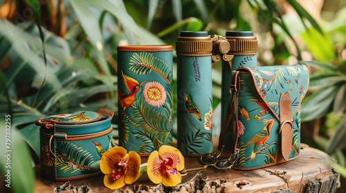 A bird watching gadget expedition in the Everglades, using boho themed birding journals and binocular cases