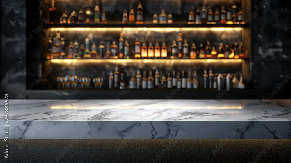 Classic marble bar counter