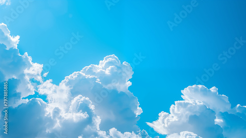 cloudy blue sky with small puffy shapes