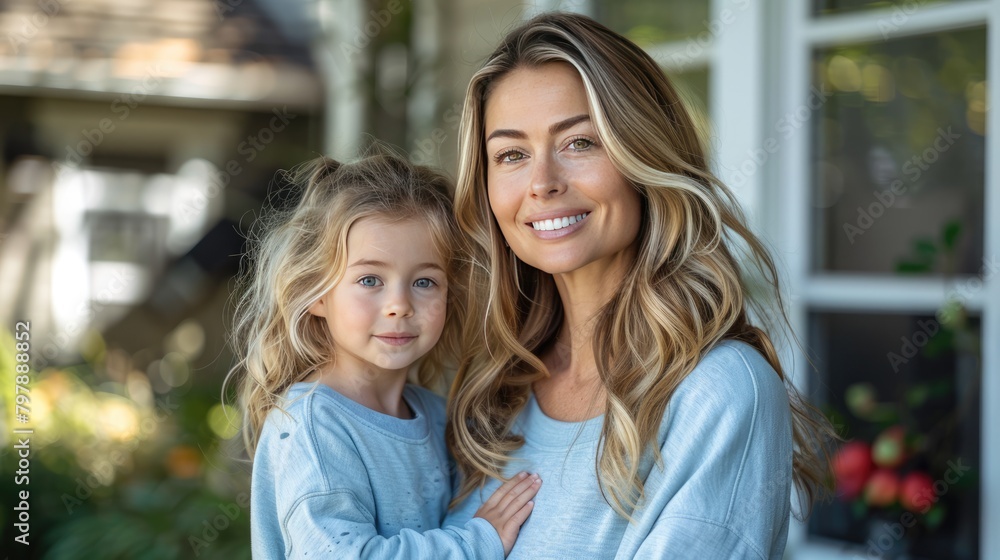 Mother and daughter at home Mother and daughter at home