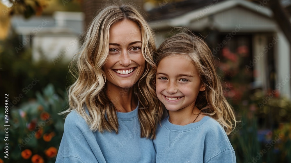 Mother and daughter at home Mother and daughter at home