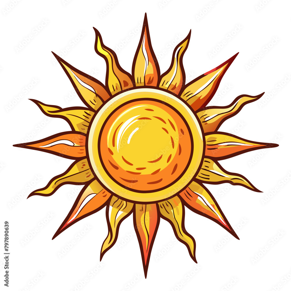 drawn sun icon drawn sun icon