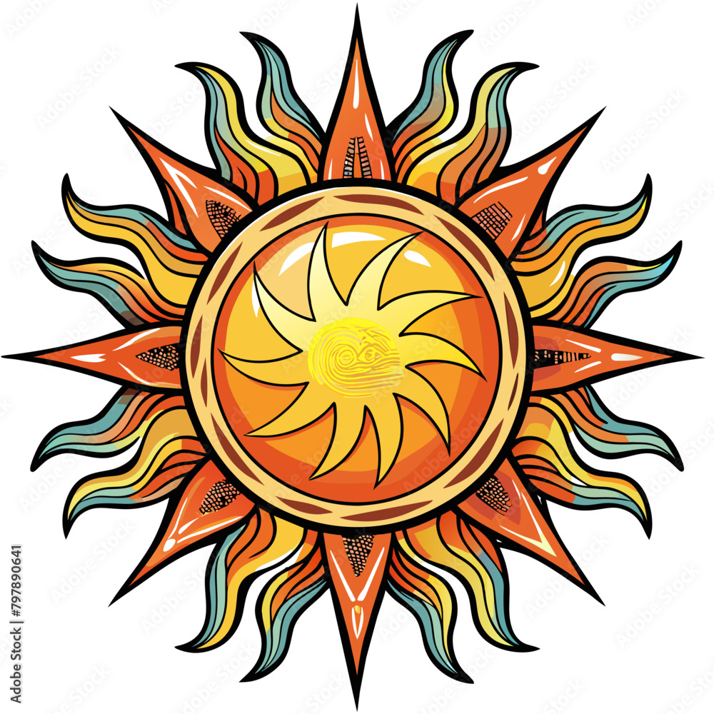 drawn sun icon drawn sun icon