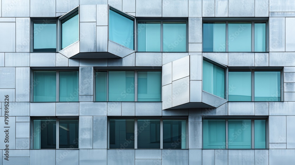 Geometric Patterns: An image of a modern building facade showcasing a geometric pattern Geometric Patterns: An image of a modern building facade showcasing a geometric pattern