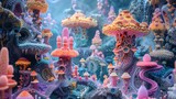 A beautiful underwater world with colorful coral reefs and exotic fish