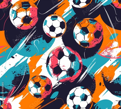 Immerse yourself in the world of athletics with an abstract seamless pattern background, featuring dynamic elements inspired by sports.