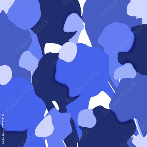 Abstract navy blue illustration seamless 