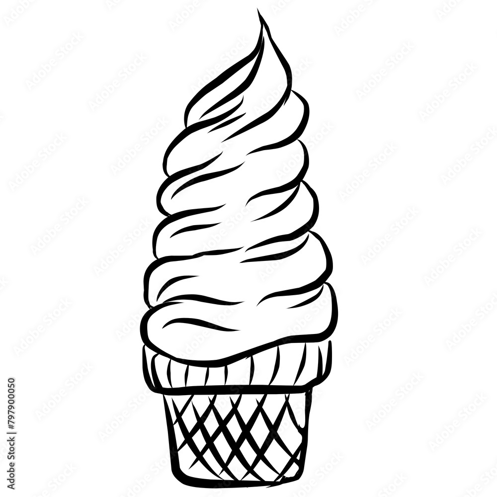 Set of ice cream line art illustration
Set of ice cream line art illustration
