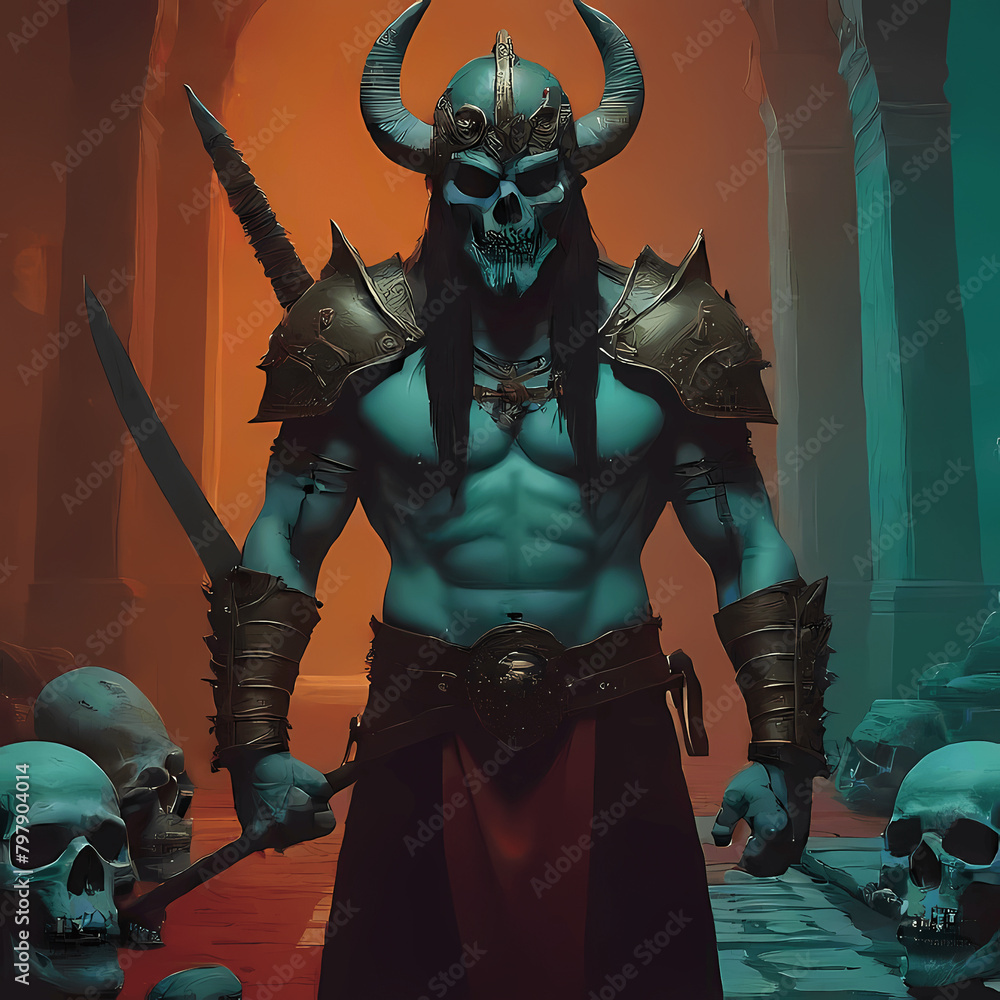 Fototapeta premium Barbarians & Skeletons