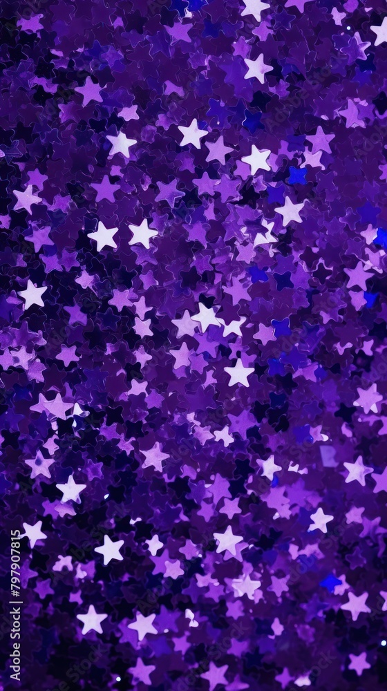 A lot of purple glitter in the shape of star backgrounds decoration abstract. A lot of purple glitter in the shape of star backgrounds decoration abstract.