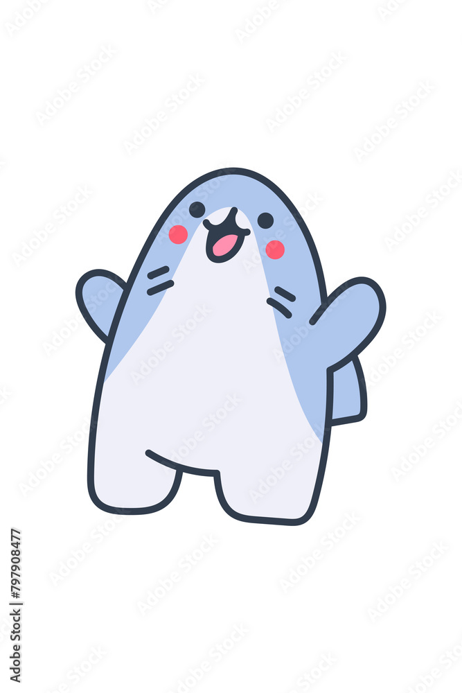 Kawaii Smiley Face Sticker: Cute Character for Any Project Kawaii Smiley Face Sticker: Cute Character for Any Project