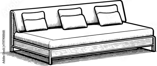 Daybed furniture icon 14