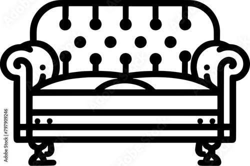 Daybed furniture icon 2