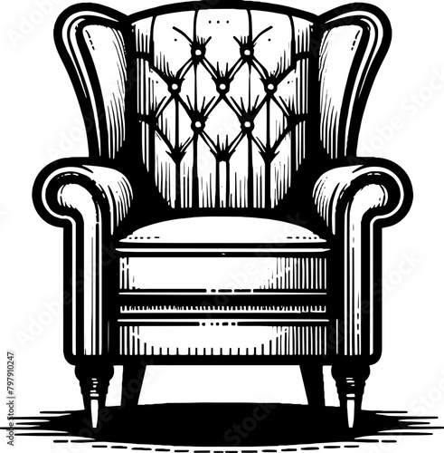 Club chair furniture icon 10